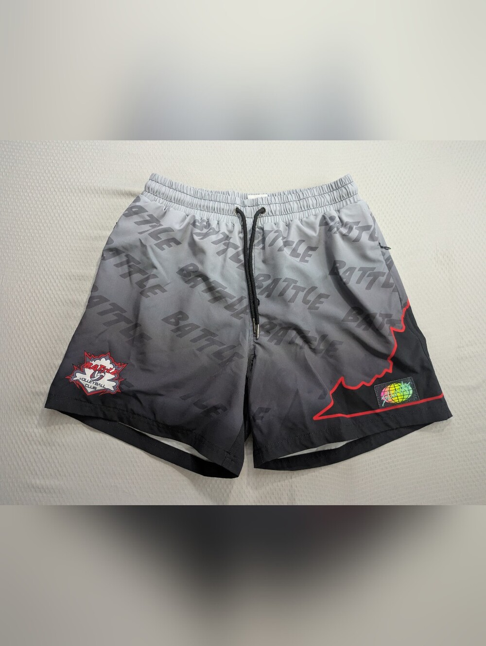 Slunks Shorts Mens Small Battle Volleyball Club Hybrid Lined Quick Dry Athletic